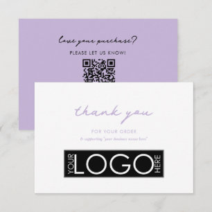 Personalisiertes Business-Dankeschön-Logo Lila Dankeskarte