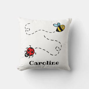 Personalisiertes Busy Bumblebee & Ladybird-Muster Kissen