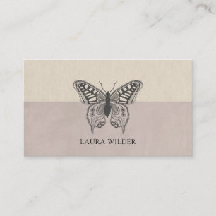 Personalisiertes Butterfly-Illustrations-Logo Visitenkarte