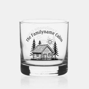 Personalisiertes Cabin Rocks Glass Trinkbehälter S Whiskyglas