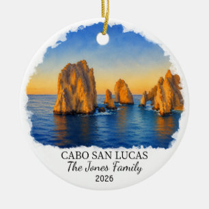 Personalisiertes Cabo San Lucas Keramik-Ornament, Keramik Ornament