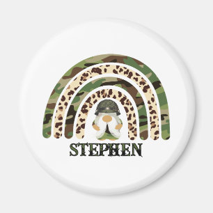 Personalisiertes Camouflage-Regenbogendesign Magnet