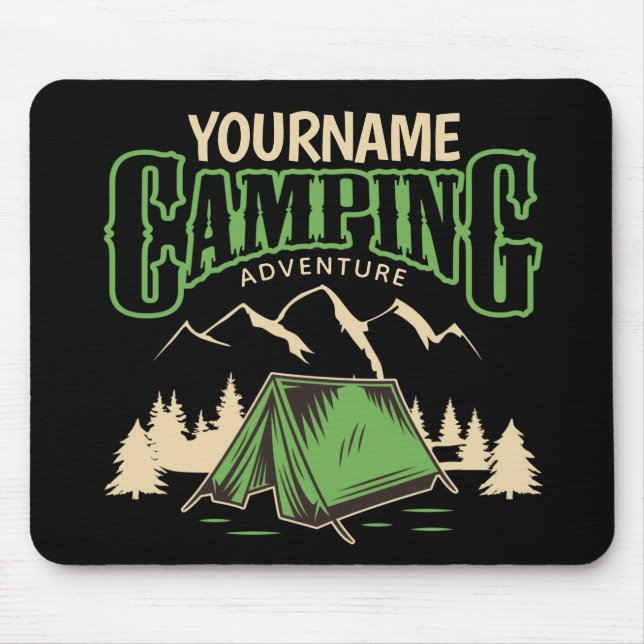 Personalisiertes Camping Familiencampingabenteuer Mousepad (Vorne)