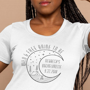 Personalisiertes Camping-Junggesellinnenabschied-M T-Shirt
