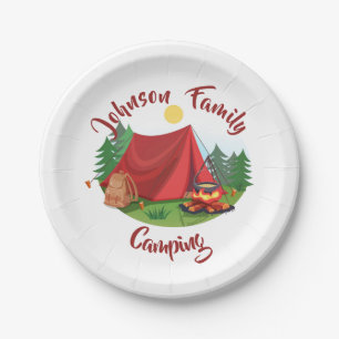Personalisiertes Camping  Pappteller