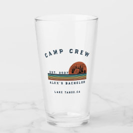 Personalisiertes Camping-Wochenende Junggesellenab Glas