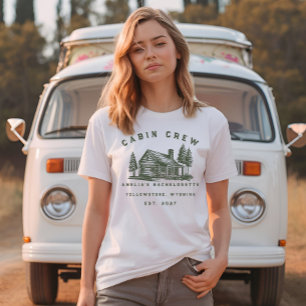 Personalisiertes Camping-Wochenende-Junggesellinne Tri-Blend Shirt
