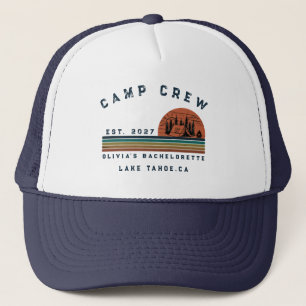 Personalisiertes Camping-Wochenende-Junggesellinne Truckerkappe