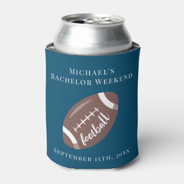 Personalisiertes Can Cooler Bachelor Football Week Dosenkühler (Kanne Vorderseite)