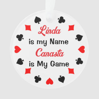 Personalisiertes Canasta-Kartenspiel-Ornament Ornament
