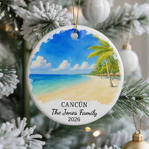 Personalisiertes Cancún-Keramik-Ornament, Benutzer Keramik Ornament