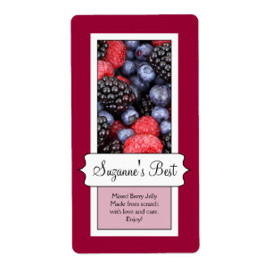 Personalisiertes Canning Jar Label, Berries