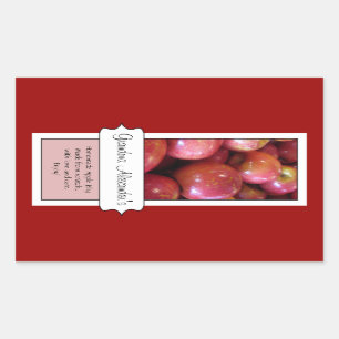 Personalisiertes Canning Jar Label, Custom Apple Rechteckiger Aufkleber