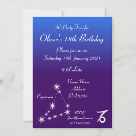 Personalisiertes Capricorn Zodiac Party Einladung