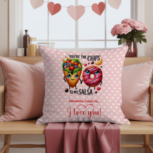 Personalisiertes Cartoon-Frucht Lustiges Valentins Kissen