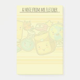 Personalisiertes Cartoon-Schulangebot Post-it Klebezettel