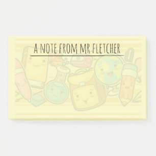Personalisiertes Cartoon-Schulangebot Post-it Klebezettel