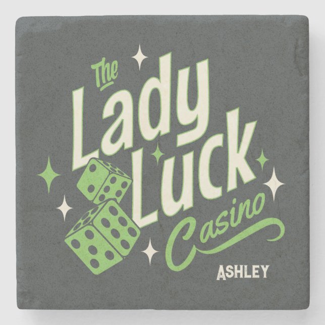 Personalisiertes Casino Steinuntersetzer (Vorderseite)