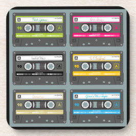 Personalisiertes Cassette-Band-Untersetzer-Set Getränkeuntersetzer