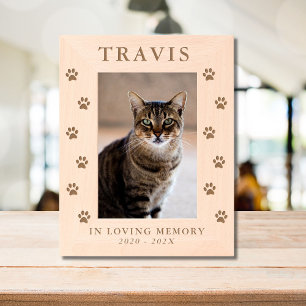 Personalisiertes Cat Dog Pet Memorial Geätzte Rahmen