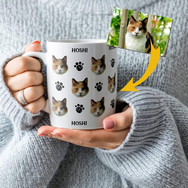 Personalisiertes Cat-Face-Foto Kaffeetasse (Von Creator hochgeladen)