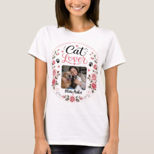 Personalisiertes Cat Mom Foto-Shirt mit individuel T-Shirt