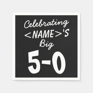 Personalisiertes Celebrate 50. Geburtstagspapier N Serviette