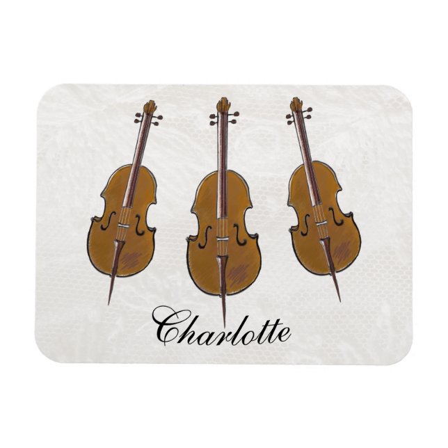 Personalisiertes Cello-Trio-Geschenk Magnet (Horizontal)