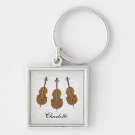 Personalisiertes Cello-Trio-Geschenk Schlüsselanhänger