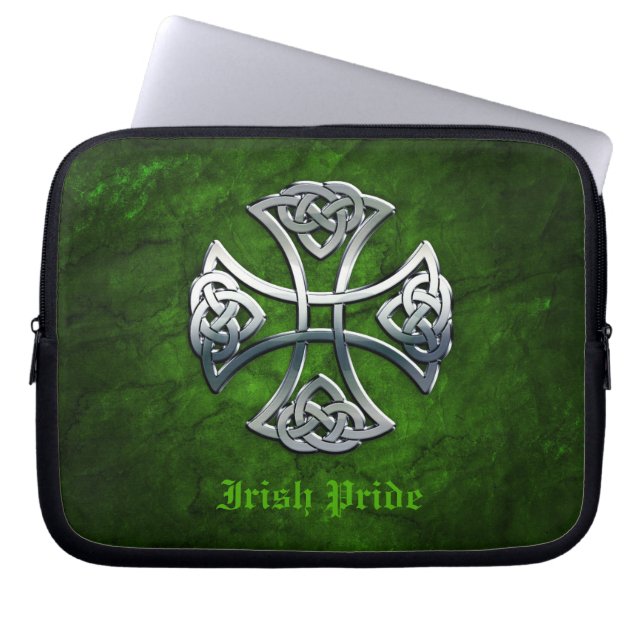 Personalisiertes Celtic Cross Laptopschutzhülle (Vorderseite)