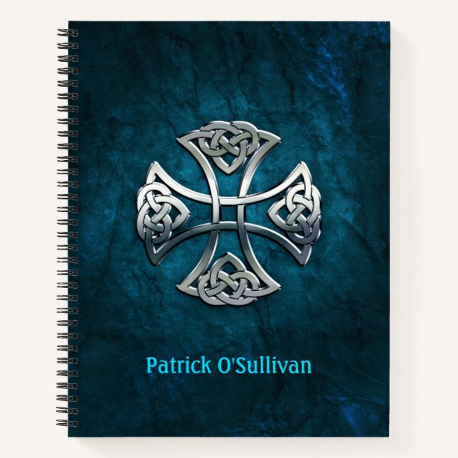 Personalisiertes Celtic Cross Notizbuch (Vorderseite)
