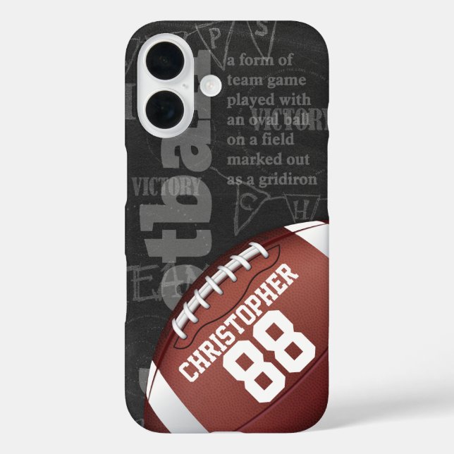 Personalisiertes Chalkboard American Football Case-Mate iPhone Hülle (Rückseite)