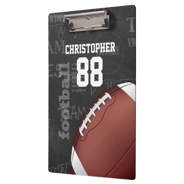 Personalisiertes Chalkboard American Football Klemmbrett (Links)