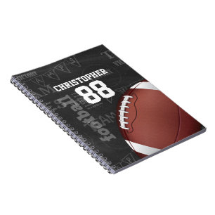 Personalisiertes Chalkboard American Football Notizblock