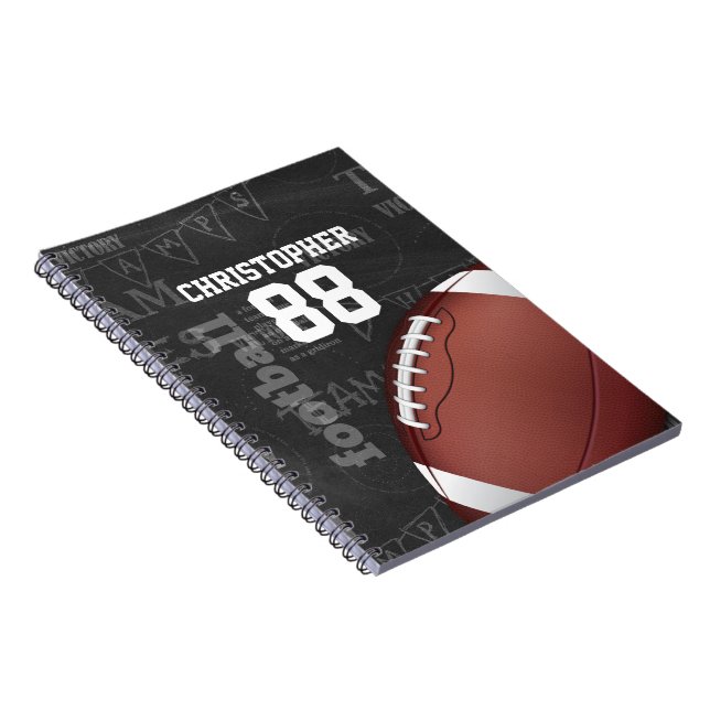 Personalisiertes Chalkboard American Football Notizblock (Rechte Seite)