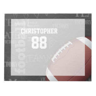 Personalisiertes Chalkboard American Football Notizblock