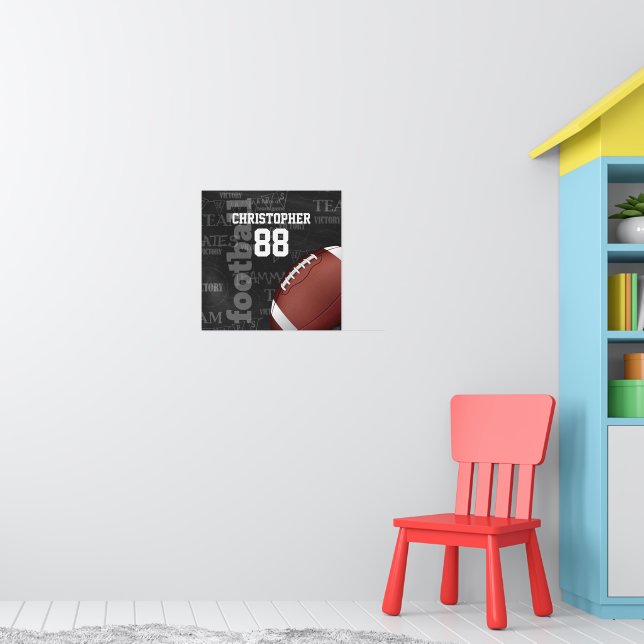 Personalisiertes Chalkboard American Football Poster (Kinderzimmer 1)