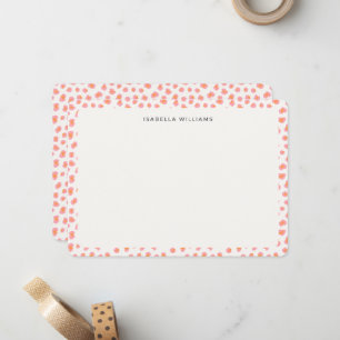 Personalisiertes Chic Leopard Animal Print Muster Mitteilungskarte