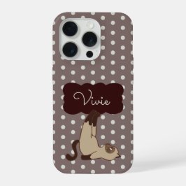 Personalisiertes Chic-Punkte-Muster iPhone 15 Pro Hülle