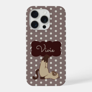Personalisiertes Chic-Punkte-Muster iPhone 15 Pro Hülle