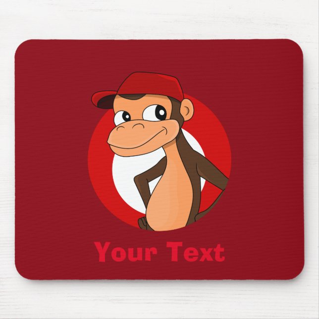 Personalisiertes Chimp-Cartoon-Mauspad Mousepad (Vorne)