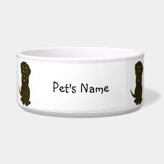 Personalisiertes Chocolate-Labrador-Hund-Design Napf
