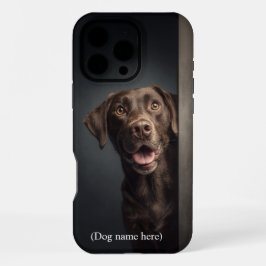 Personalisiertes Chocolate-Labrador-Retriever-Port iPhone 16 Pro Max Hülle