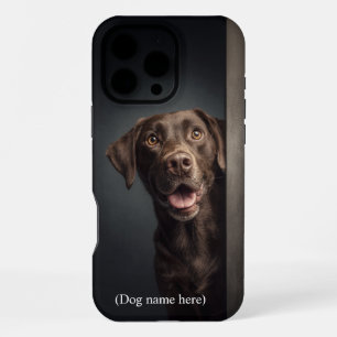 Personalisiertes Chocolate-Labrador-Retriever-Port iPhone 16 Pro Max Hülle