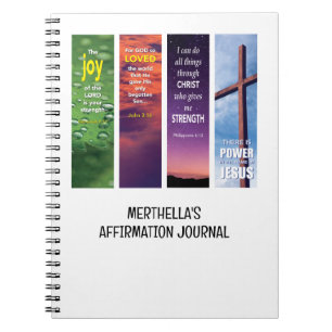 Personalisiertes Christliches BIBLE AFFIRMATIONSDA Notizblock
