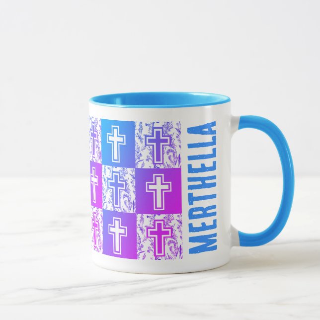 Personalisiertes Christliches Osterkreuz Tasse (Rechts)