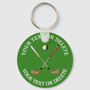 Personalisiertes Classic Golf Golfer Green Schlüsselanhänger