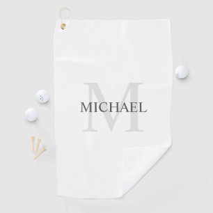 Personalisiertes Classic Monogramm und Name Golfhandtuch