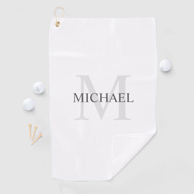 Personalisiertes Classic Monogramm und Name Golfhandtuch (Insitu)