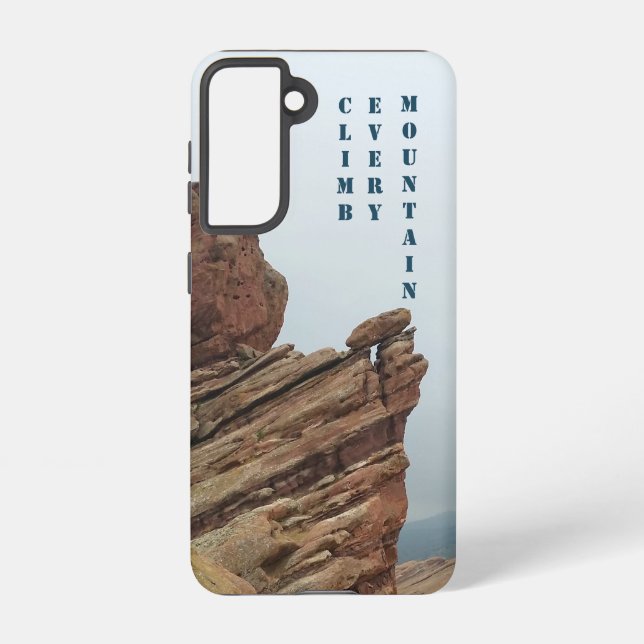 Personalisiertes "Climb Every Mountain" Telefongeh Samsung Galaxy Hülle (Rückseite)